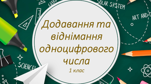 Презентація до уроку математики 1 клас