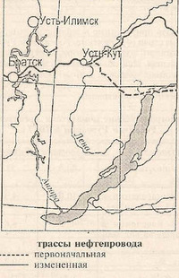 Байкал контурна карта