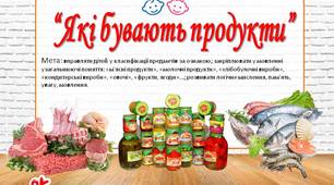 Дидактична гра “Які бувають продукти”