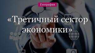 Третинний сектор економіки.
