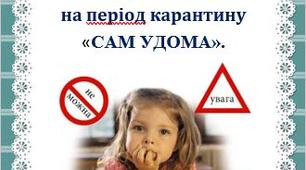 ПОРАДИ БАТЬКАМ на період карантину «САМ УДОМА».
