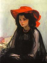 Картина «Дівчина в червоному капелюсі». 1902-1903. О. Мурашко ...