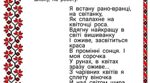 Аплікація. Тема: "Склади вишиту сорочку","Приклась рушник", "Прикрась салфетку".